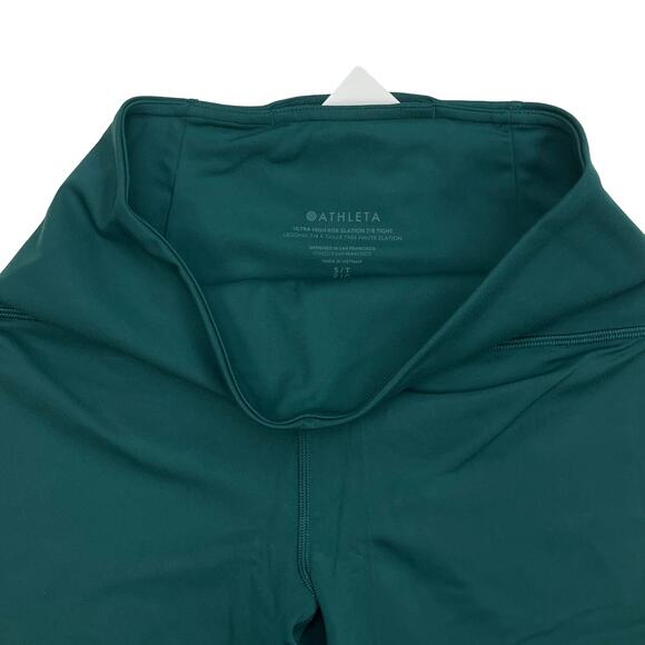 Athleta Ultra High Rise Elation 7/8 Leggings Sz S TALL New $89 Viridian Green - Picture 5 of 9